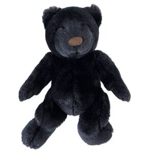 New Velvets By Greek black Plush Bear Stuffed Animal Gift 11”